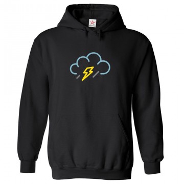 Thunder Weather Icon Unisex Classic Kids and Adults Pullover Hoodie